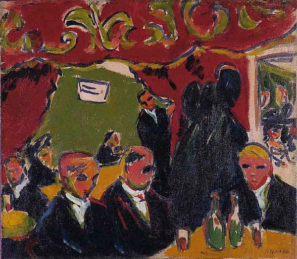 Ernst Ludwig Kirchner Tavern, oil painting picture